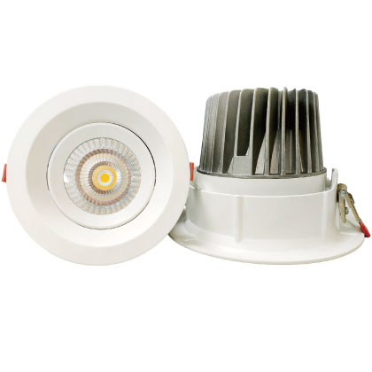 Adjustable COB LED recessed spotlight