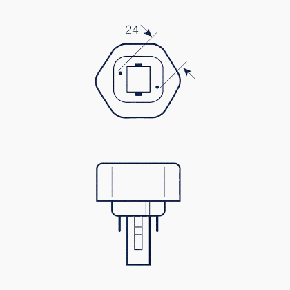 GX24d 7W LED燈管 100V-240V全電壓2 pin LED GX24q 18W dulux T/E CFL