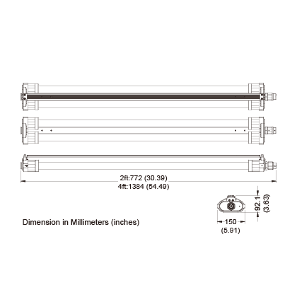 THT-EX L2106 Universal Explosion-proof LED LightingL2106 Universal Explosion-proof LED Lighting-size
